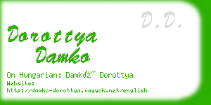 dorottya damko business card